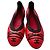 Chanel Sapatilhas em Python Vermelho e Preto