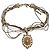 Collana Chanel a più fili di perle con pendente logo CC Bianco D'oro