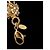Collana Chanel a più fili di perle con pendente logo CC Bianco D'oro - vista 6
