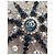 Spilla a Stella Chanel con Cristalli Bianco Blu Silver hardware - vista 2