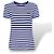 Loewe Camiseta a rayas con logo Blanco Azul oscuro