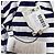 Loewe Camiseta a rayas con logo Blanco Azul oscuro - vista 14