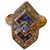 Autre Marque Art Déco Ring aus Gelbgold mit Saphiren und Diamanten Blau Golden