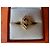Autre Marque Art Déco Ring aus Gelbgold mit Saphiren und Diamanten Blau Golden - Ansicht 3