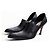 Loewe Escarpins en Cuir Noir à Bout Pointu - vue 7