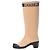 Stivali da pioggia Chanel in gomma beige e nera Nero