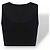 Loewe Top corto in cotone nero logo Anagram - vista 2