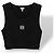 Loewe Top corto in cotone nero logo Anagram - vista 8