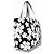 Miu Miu Canvas Tote Bag mit Blumenprint Schwarz Weiß - Ansicht 11