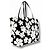 Miu Miu Canvas Tote Bag mit Blumenprint Schwarz Weiß - Ansicht 6