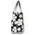Miu Miu Canvas Tote Bag mit Blumenprint Schwarz Weiß - Ansicht 7