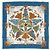 Hermès Foulard Hermes Carre 90 Pythagore Blu Multicolore
