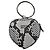 Guess Cartera de muñeca corazón estampado pitón Impresión de pitón Hardware de plata
