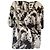Roberto Cavalli Blusa de seda con estampado de león Negro Blanco Marrón oscuro