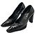 Prada Pumps aus schwarzem Leder mit Blockabsatz