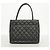 Borsa Tote Chanel in pelle di vitello martellata nera Nero - vista 8