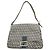 Borsa a secchiello Fendi Zucchino Mamma Marrone Blu navy