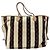 Borsa Tote Louis Vuitton Rayures Neverfull Marrone - vista 3