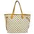 Borsa Tote Louis Vuitton Damier Azur Neverfull MM Bianco