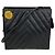 Borsa a tracolla Chanel in pelle d'agnello nera Nero