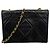 Bolsa de ombro Chanel em pele de cordeiro preta Preto