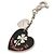 Portachiavi Chanel Heart Clover Nero Argento - vista 2