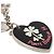 Portachiavi Chanel Heart Clover Nero Argento - vista 4