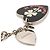 Portachiavi Chanel Heart Clover Nero Argento - vista 5