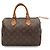 Sac à main Louis Vuitton Monogram Speedy 25 Marron - vue 2