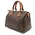 Sac à main Louis Vuitton Monogram Speedy 25 Marron - vue 3