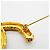 Spilla Chanel placcata oro con logo Coco e motivo lava D'oro - vista 7