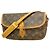 Borsa a tracolla Louis Vuitton Monogram Gibeciere PM Marrone