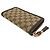 Cartera larga Gucci Bamboo con cremallera redonda Castaño Beige - vista 3
