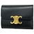 Céline Portafoglio tri-fold in pelle Celine Triomphe Nero