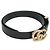 Gucci Torsion Double G Leder-Standardgürtel Schwarz