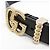 Gucci Torsion Double G Leder-Standardgürtel Schwarz - Ansicht 6