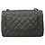 Borsa a tracolla Chanel in pelle di vitello martellata nera Nero - vista 9