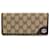 Cartera larga Gucci Interlocking Beige Marrón oscuro