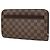 Clutch Louis Vuitton Saint Second Bag Marrone Damier ebene