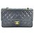 Timeless Borsa a tracolla Chanel Matelassé Classic Flap con catena - Black Nero