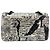 Borsa a tracolla Chanel Classic Flap con stampa logo giornale e motivo graffiti Nero - vista 2