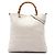 Bamboo Borsa Shopper Gucci in vitello bianco con bambù