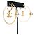Orecchini a cerchio doppio Chanel Gold CC placcati oro con perle Bianco - vista 5