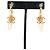 Orecchini a cerchio doppio Chanel Gold CC placcati oro con perle Bianco - vista 6
