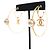 Orecchini a cerchio doppio Chanel Gold CC placcati oro con perle Bianco - vista 7