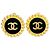 Orecchini a clip Chanel Gold CC placcati in oro e smalto D'oro