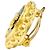 Orecchini a clip Chanel Gold CC placcati in oro e smalto D'oro - vista 2