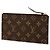 Pochette Félicie Pouch con Zip Louis Vuitton Brown Monogram World Tour Felicie Marrone - vista 2