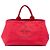 Prada Red Large Canvas Canapa Logo Tote Rot