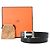 Hermès Cinto Hermes Constance Touareg H-Belt Marrom Preto Prata